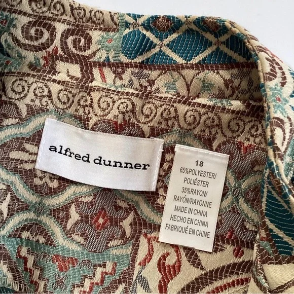 Alfred Dunner Multicolor Patterned Jacket - Picture 2 of 3